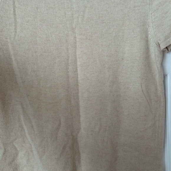 J. Crew Womens Beige Knit Top with Black Bow - Picture 3 of 5